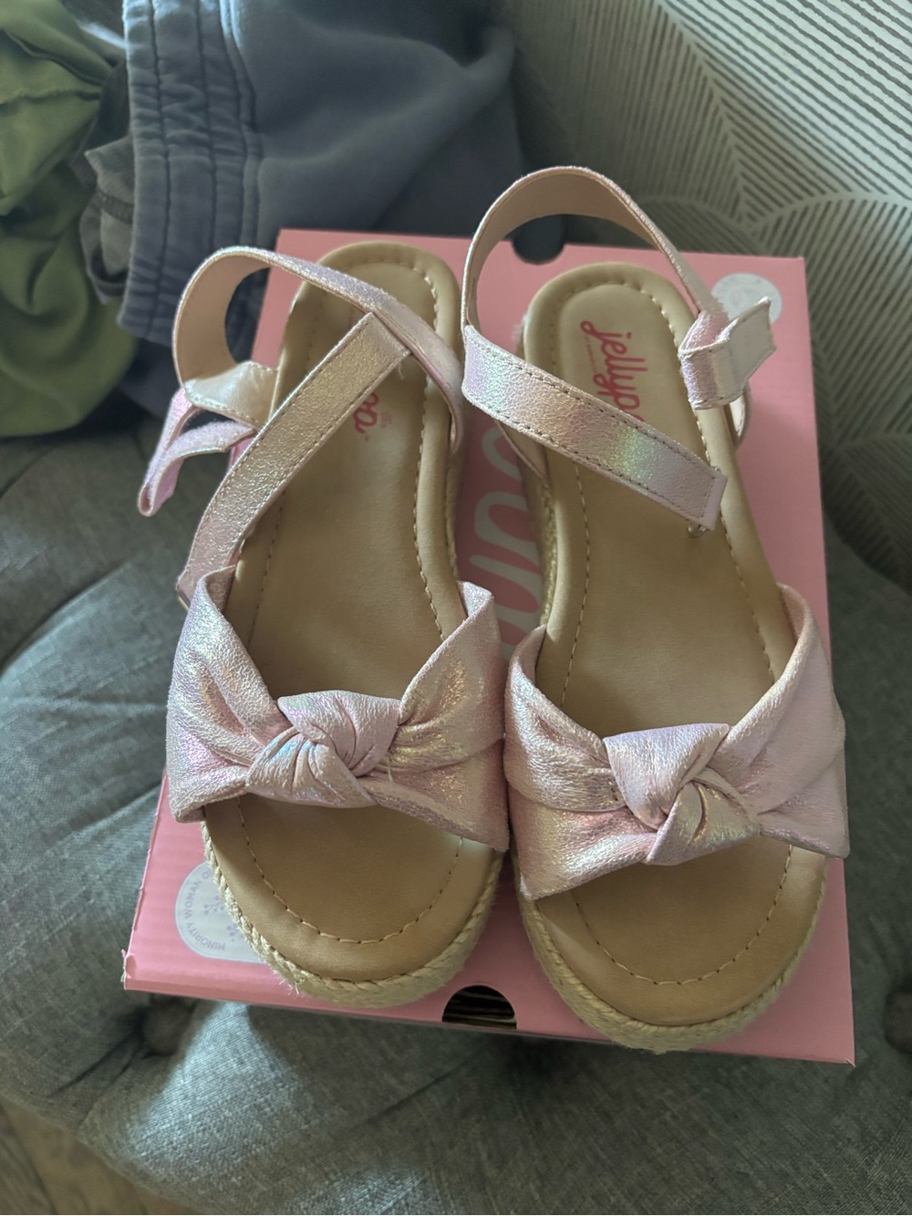 Jellypop Girls Metallic Pink Knot Sandals